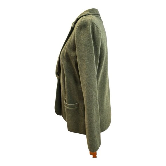 J Crew Womens Schoolboy Sweater Blazer~Size Medium~Green Heather Loden Top - Picture 8 of 13